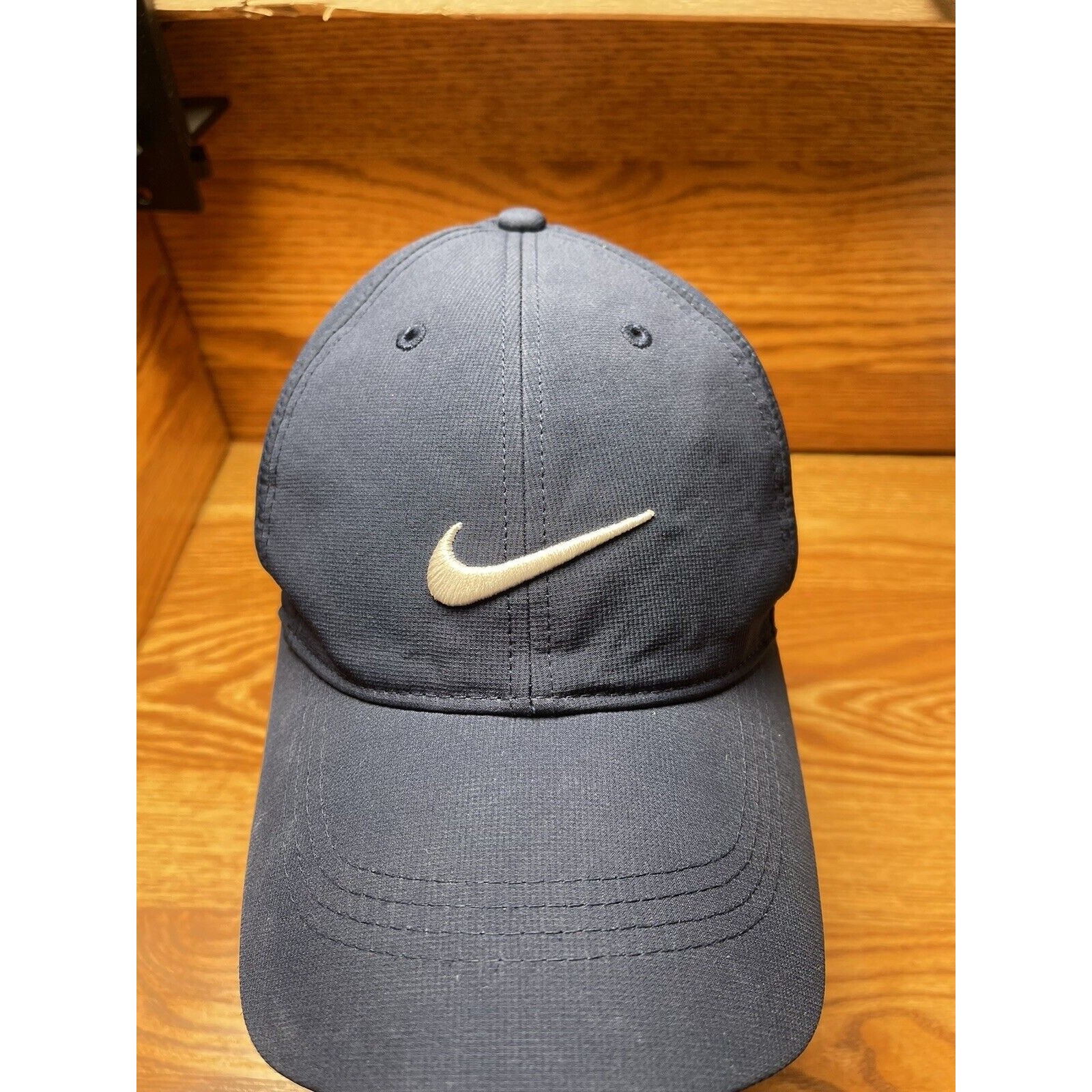 Nike DriFit Running Tennis Golf HatCap Strapback Adj Navy Blue
